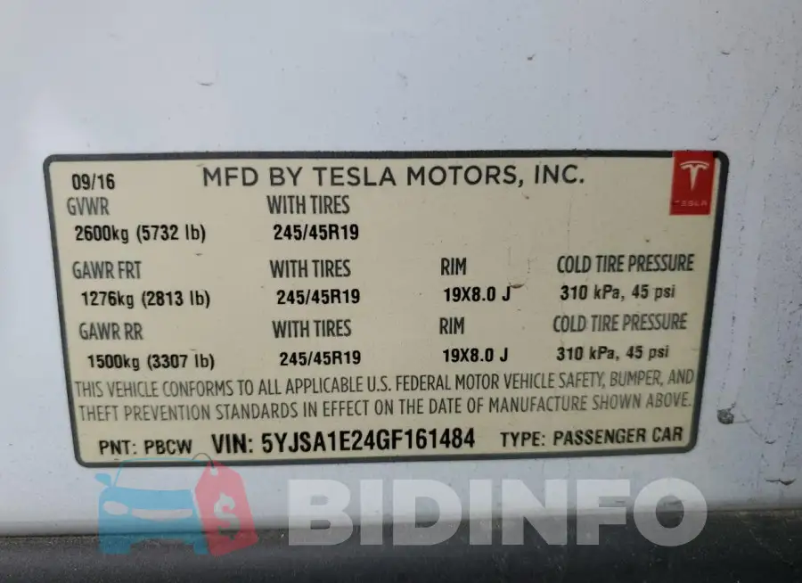 5YJSA1E24GF161484 Photo# 12