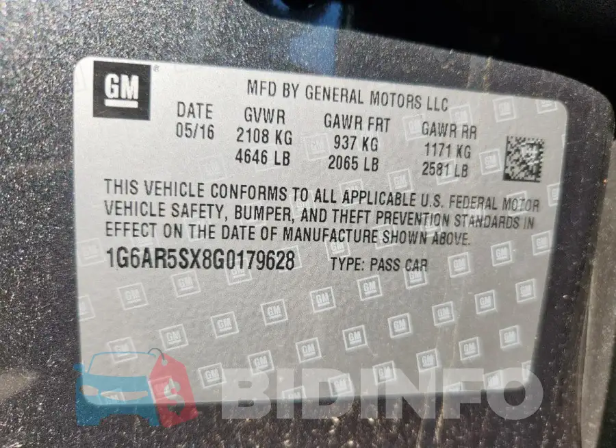 1G6AR5SX8G0179628 Photo# 13