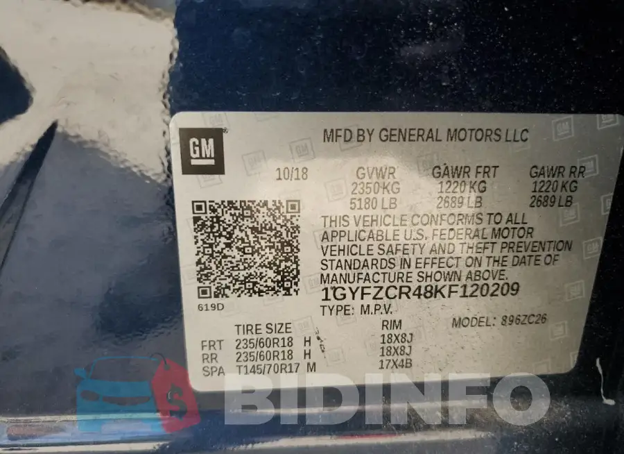 1GYFZCR48KF120209 Photo# 14