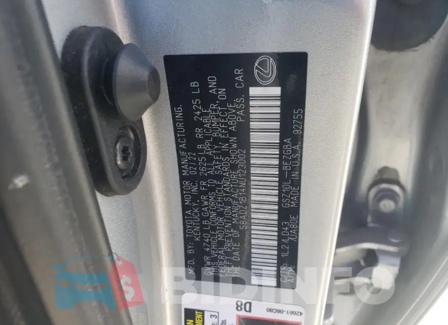58ADZ1B14NU123002 Photo# 12