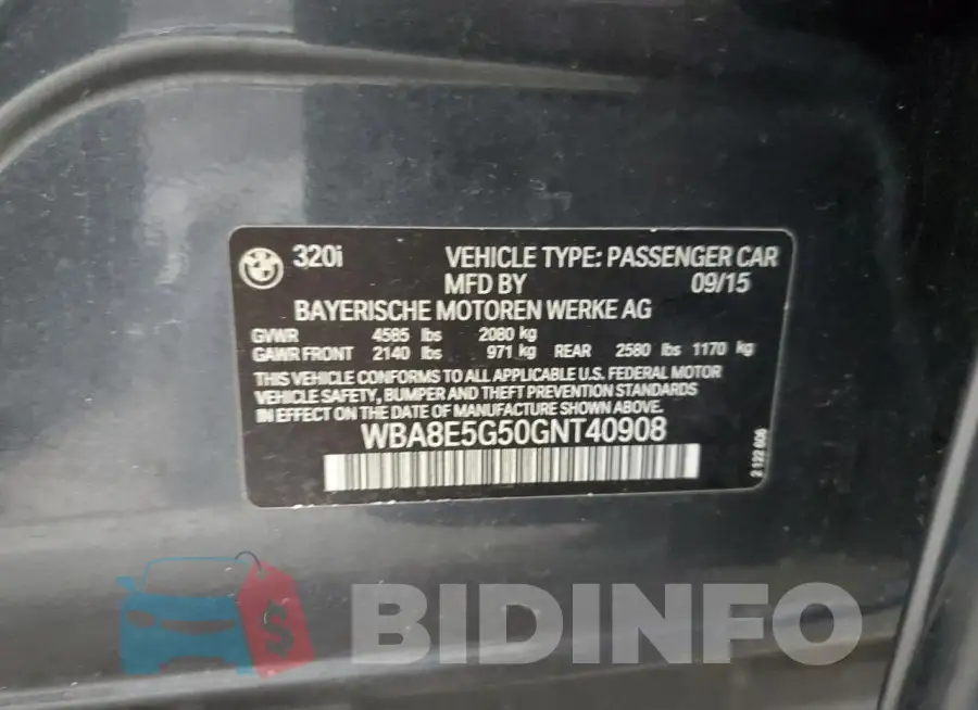 WBA8E5G50GNT40908 Photo# 12