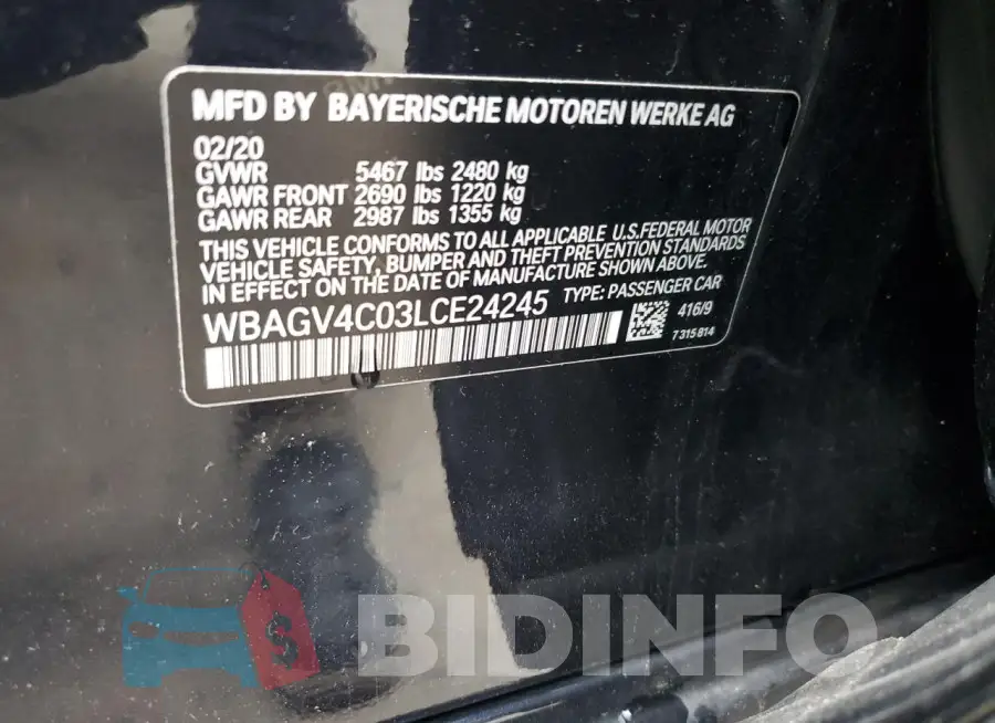 WBAGV4C03LCE24245 Photo# 12