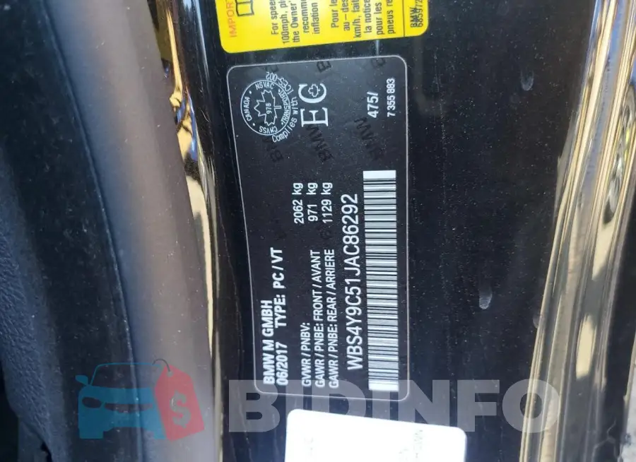 WBS4Y9C51JAC86292 Photo# 12