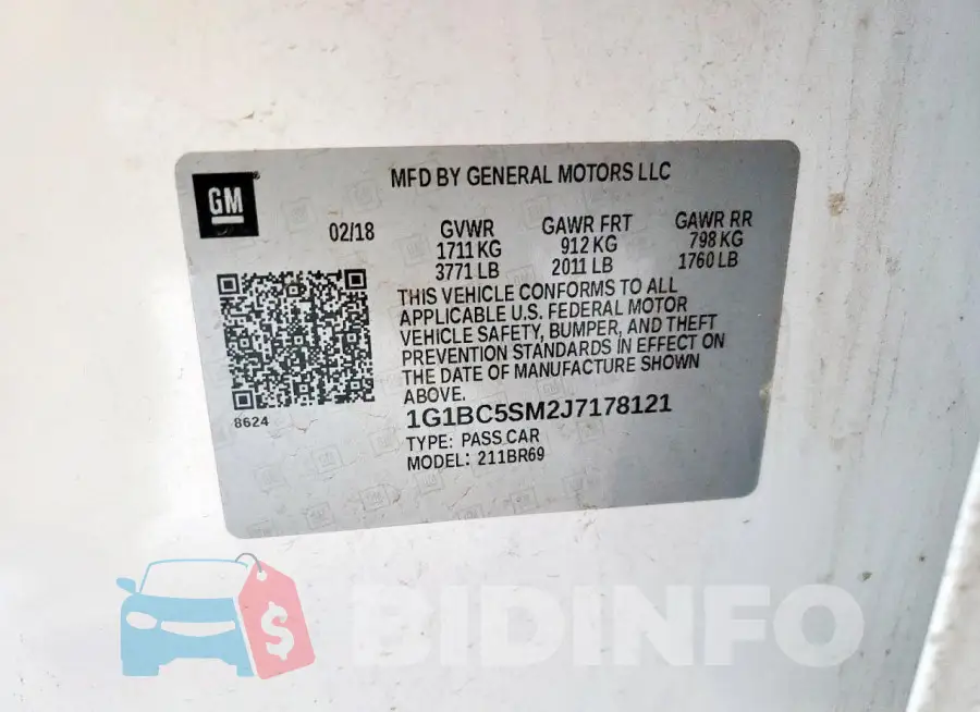 1G1BC5SM2J7178121 Photo# 13