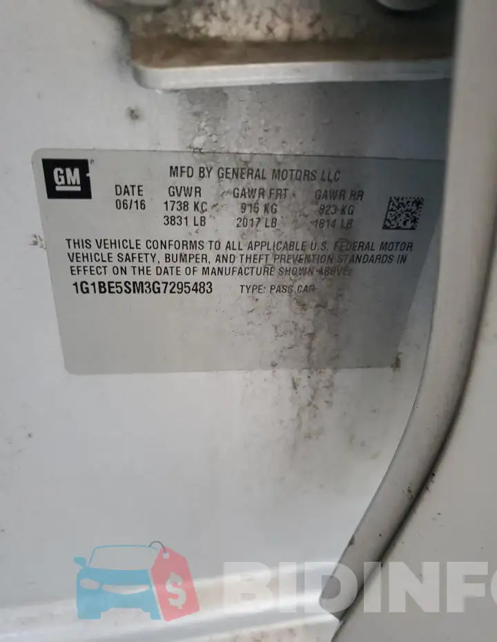 1G1BE5SM3G7295483 Photo# 12