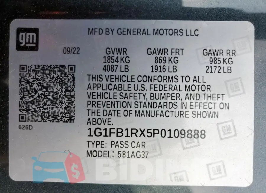 1G1FB1RX5P0109888 Photo# 13