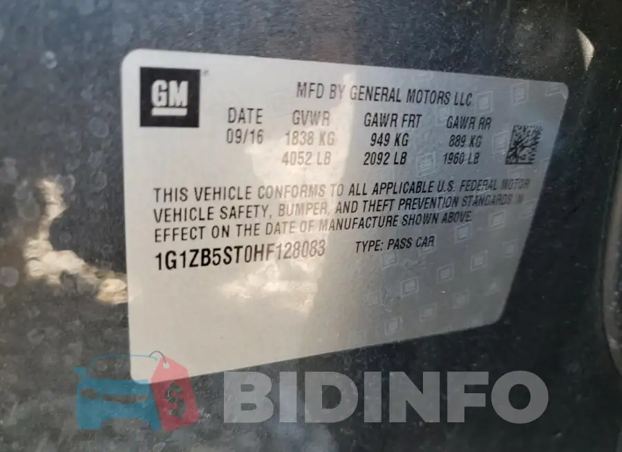 1G1ZB5ST0HF128083 Photo# 13