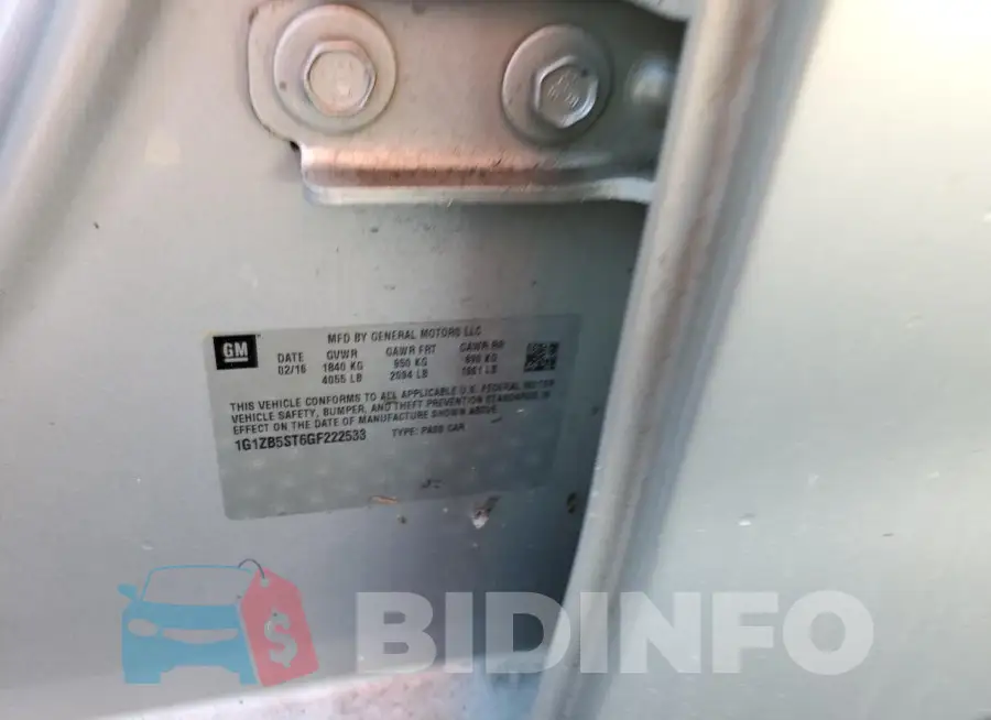1G1ZB5ST6GF222533 Photo# 13