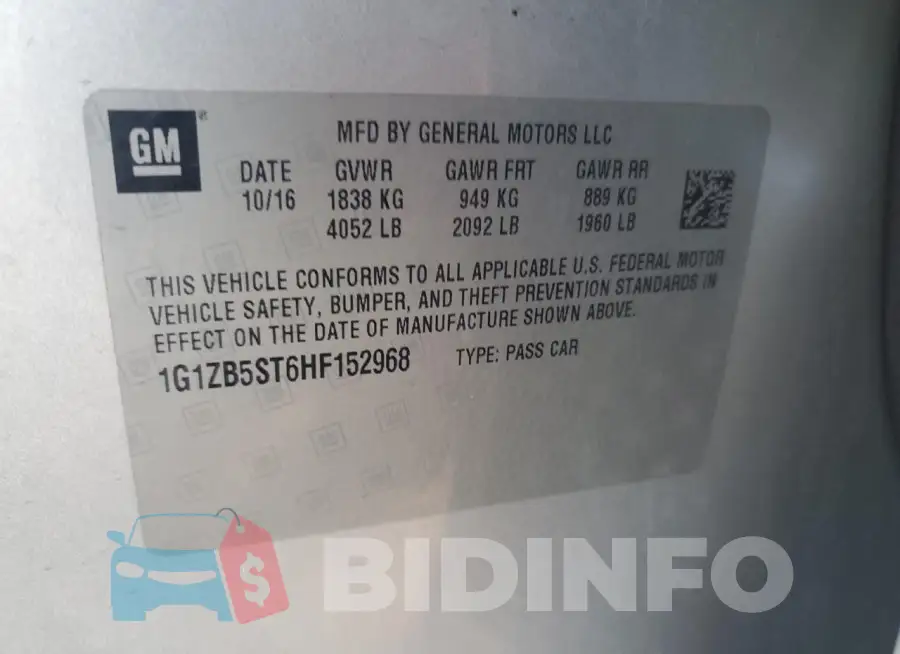 1G1ZB5ST6HF152968 Photo# 12