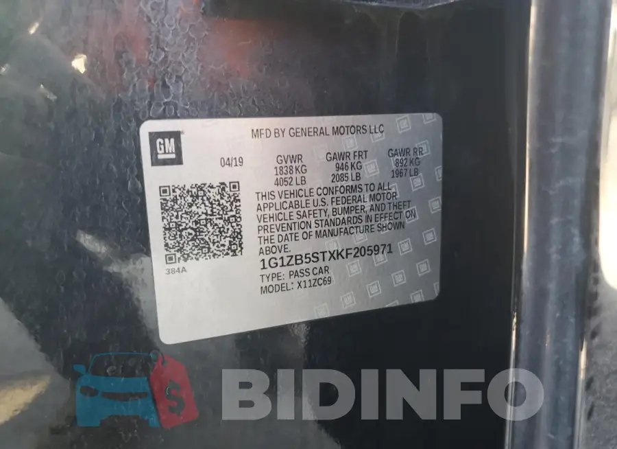 1G1ZB5STXKF205971 Photo# 12