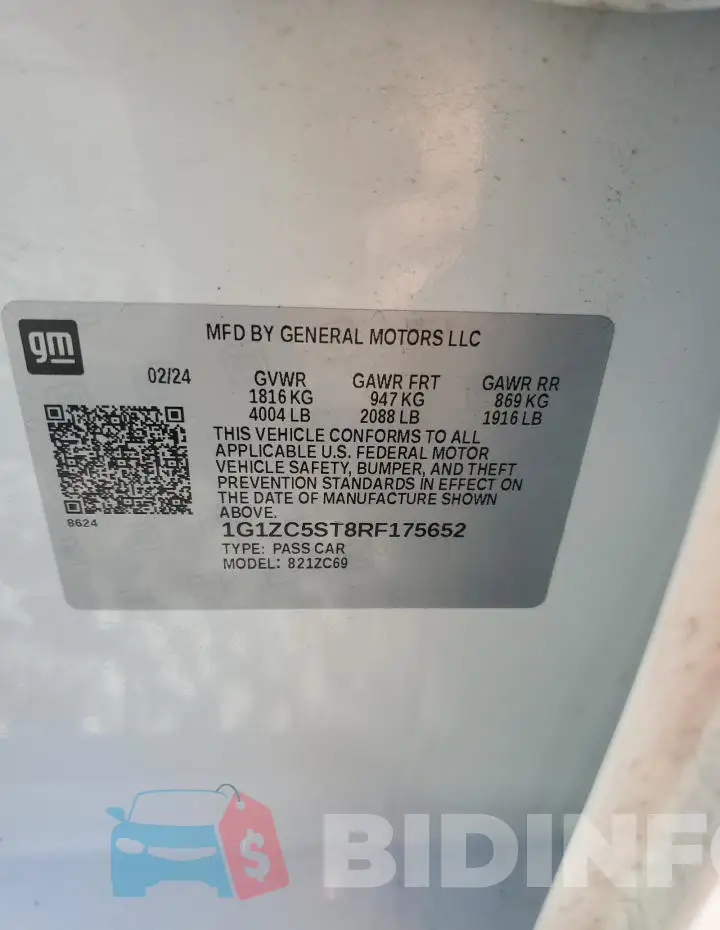 1G1ZC5ST8RF175652 Photo# 12