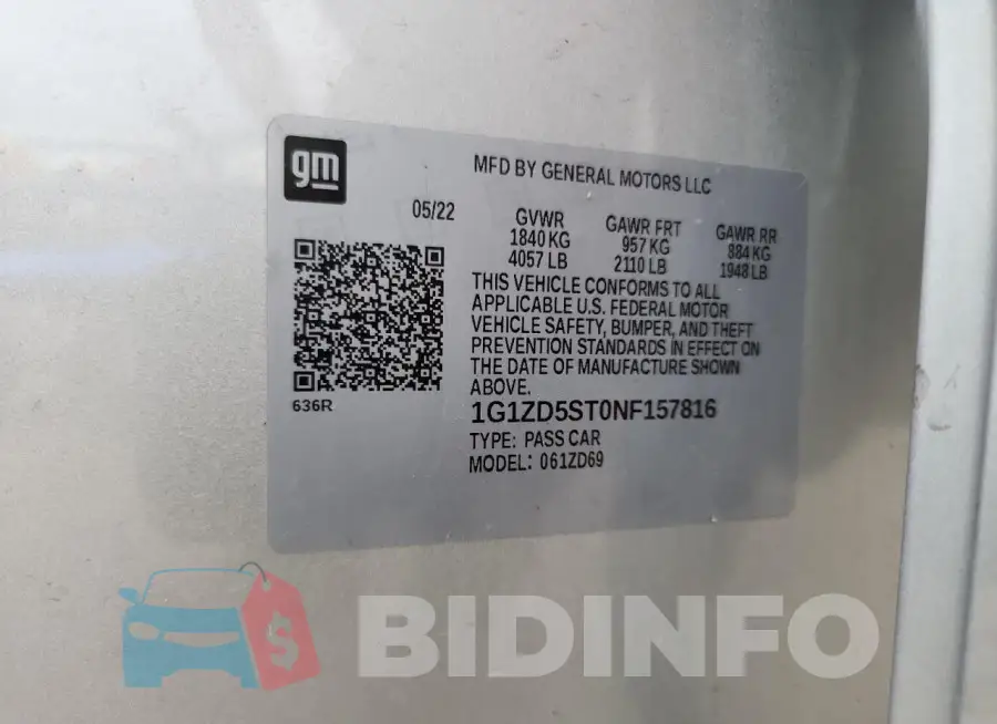 1G1ZD5ST0NF157816 Photo# 12