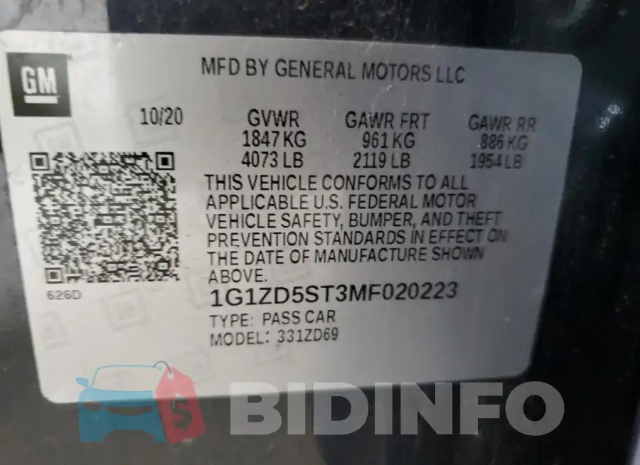 1G1ZD5ST3MF020223 Photo# 12