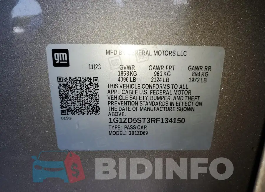 1G1ZD5ST3RF134150 Photo# 12