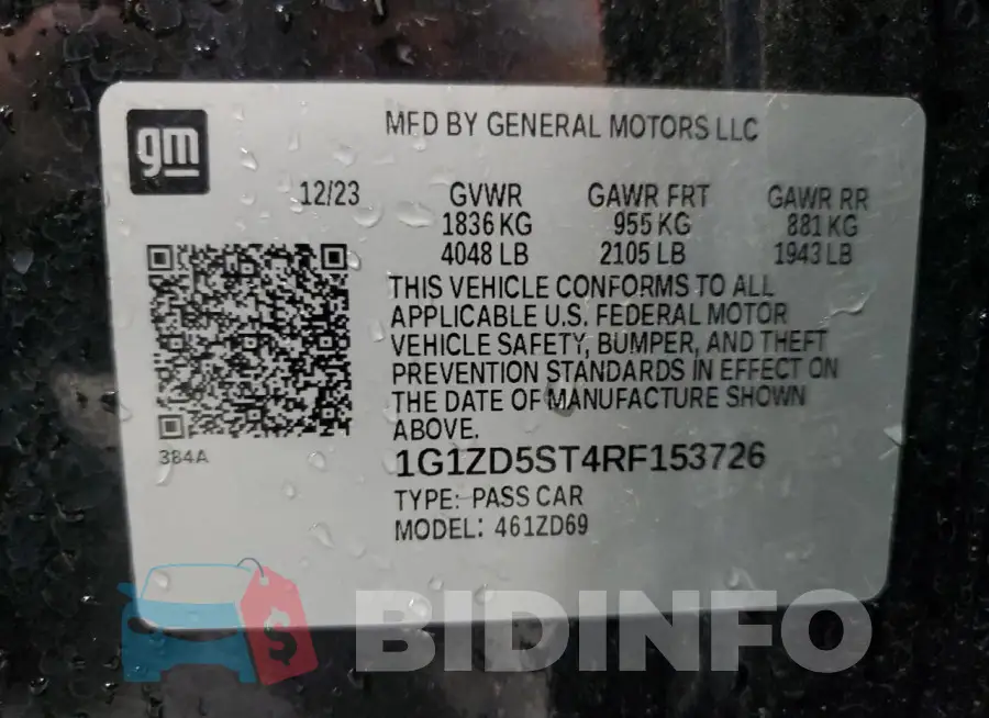 1G1ZD5ST4RF153726 Photo# 13
