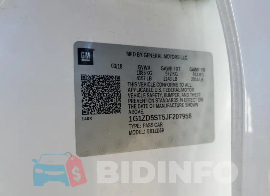 1G1ZD5ST5JF207958 Photo# 12