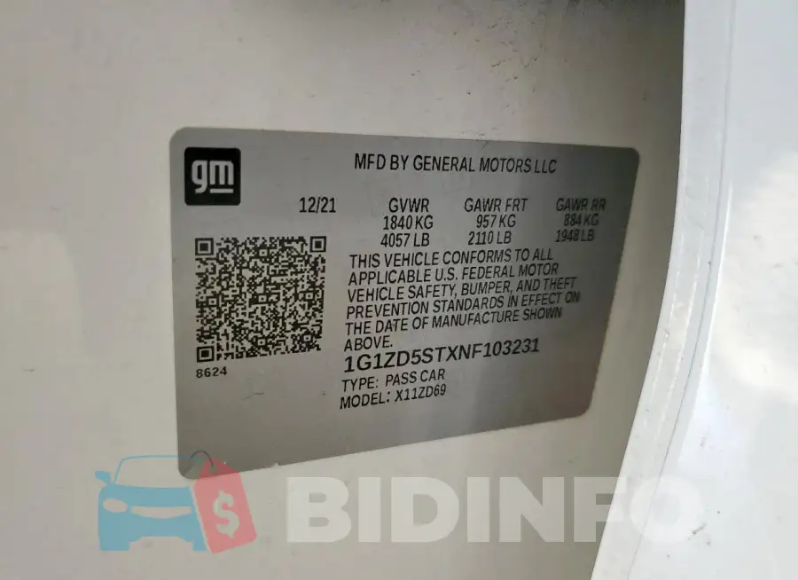 1G1ZD5STXNF103231 Photo# 12