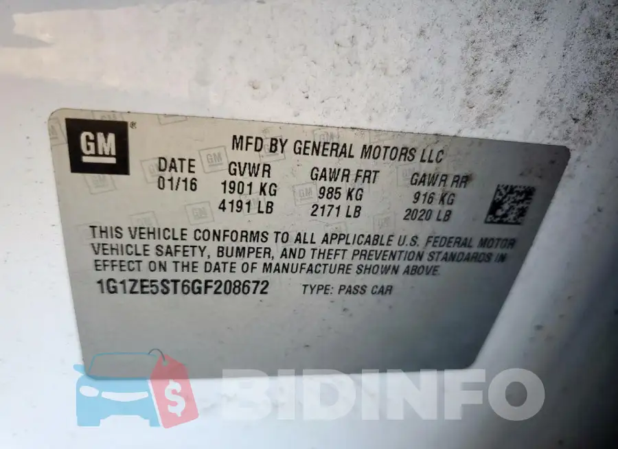 1G1ZE5ST6GF208672 Photo# 12