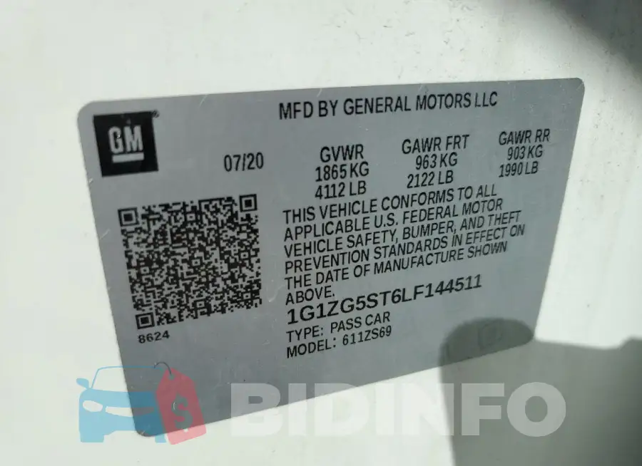 1G1ZG5ST6LF144511 Photo# 12