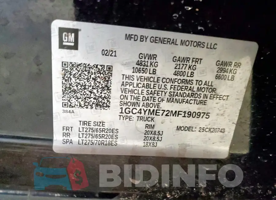 1GC4YME72MF190975 Photo# 12