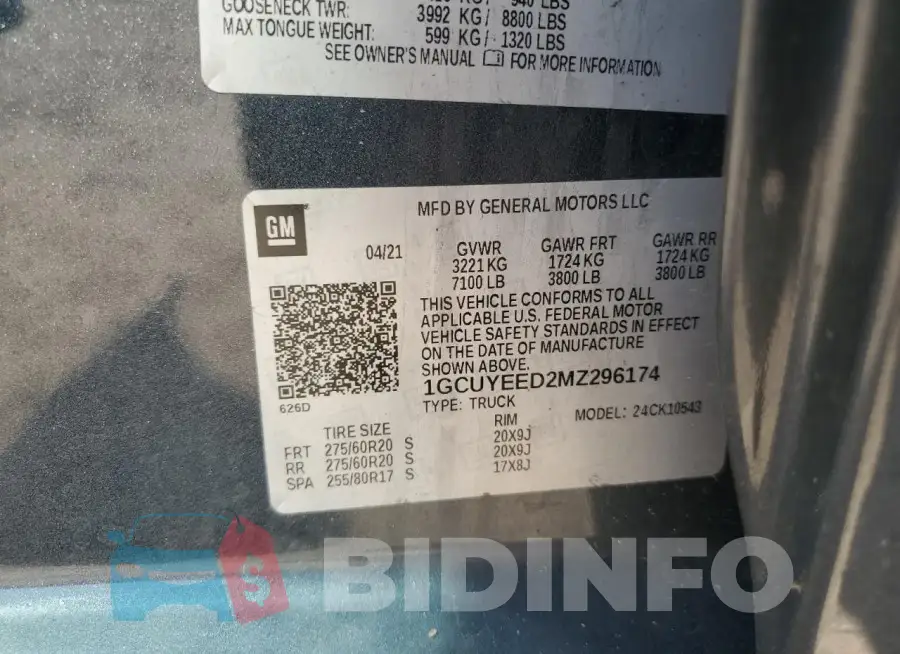 1GCUYEED2MZ296174 Photo# 12