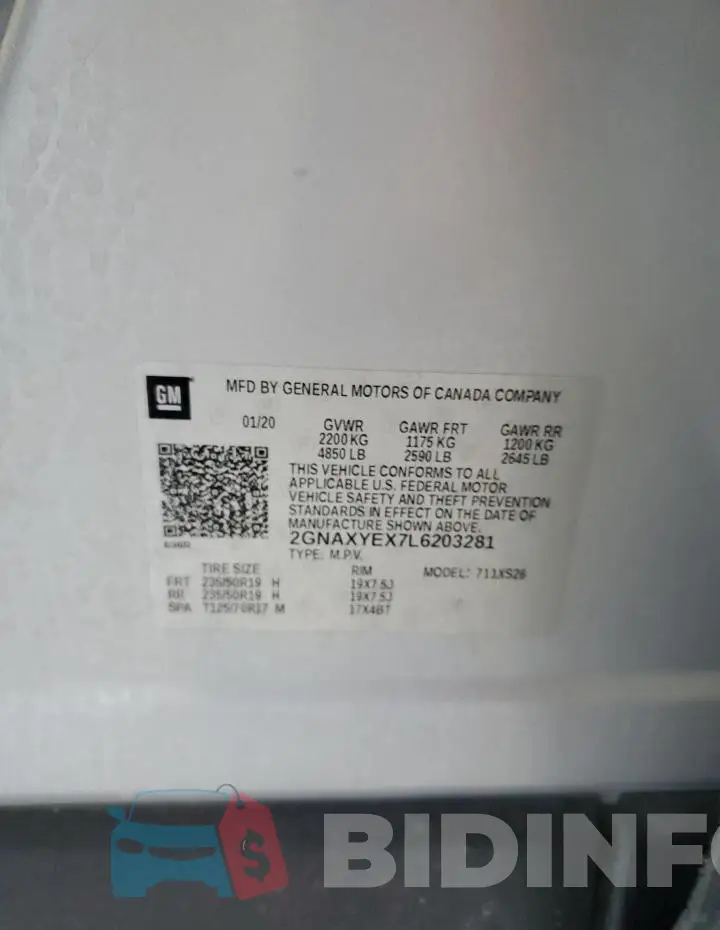 2GNAXYEX7L6203281 Photo# 13