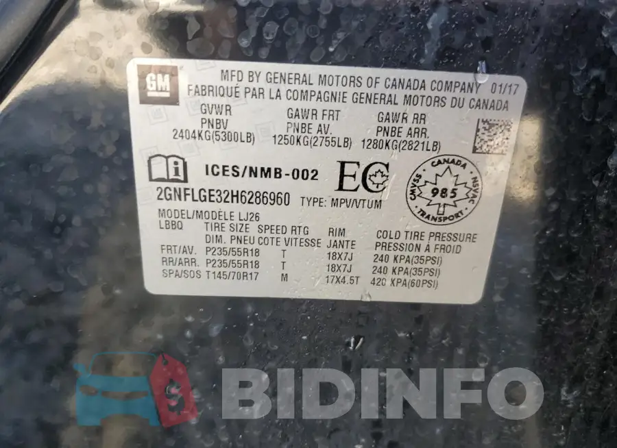 2GNFLGE32H6286960 Photo# 13