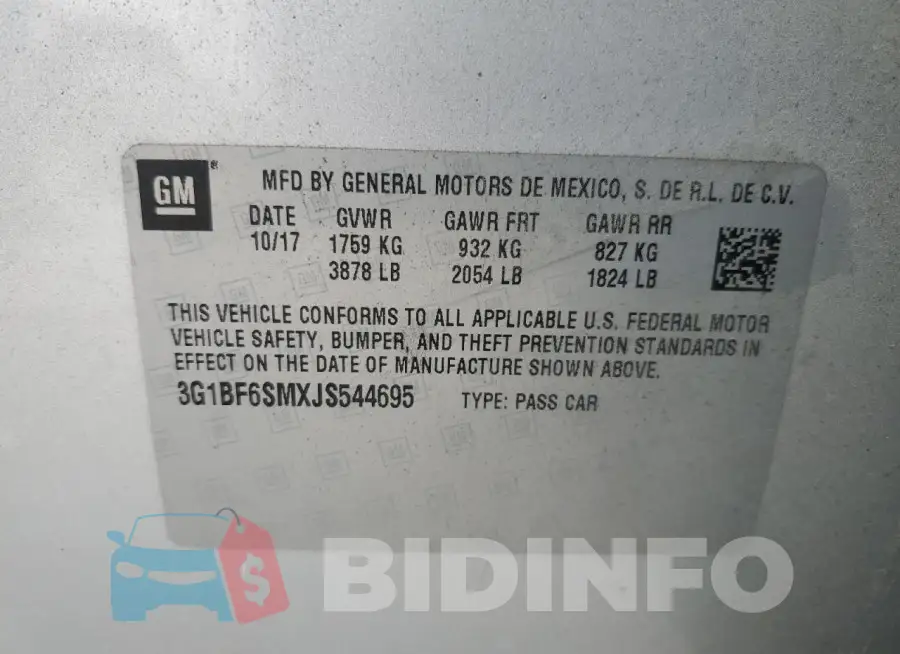 3G1BF6SMXJS544695 Photo# 12