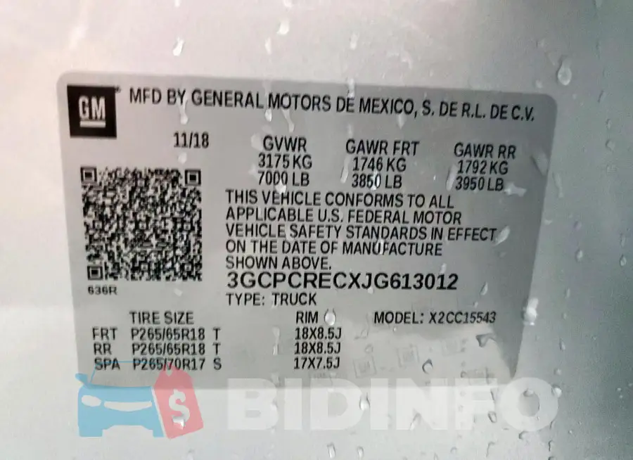 3GCPCRECXJG613012 Photo# 12