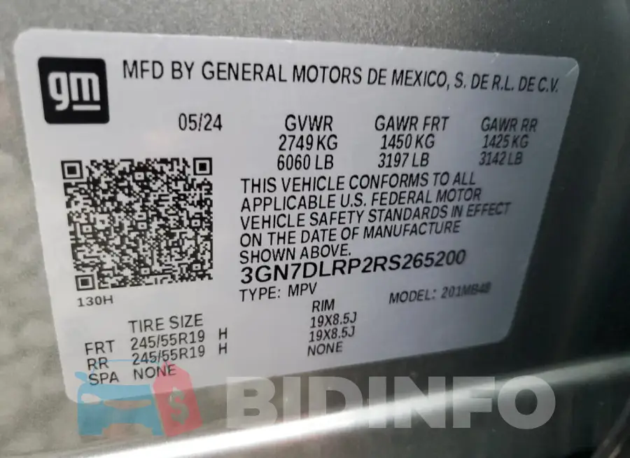 3GN7DLRP2RS265200 Photo# 14