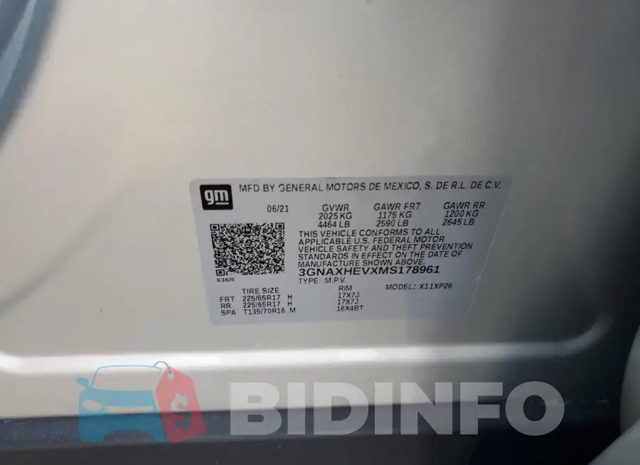 3GNAXHEVXMS178961 Photo# 12