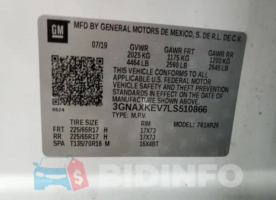 3GNAXKEV7LS510866 Photo# 13