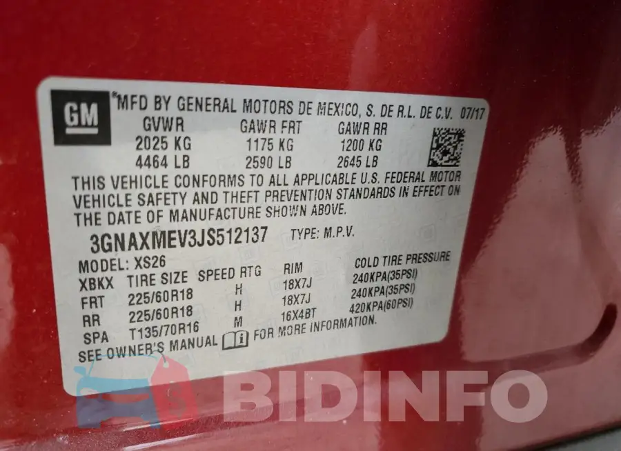 3GNAXMEV3JS512137 Photo# 14