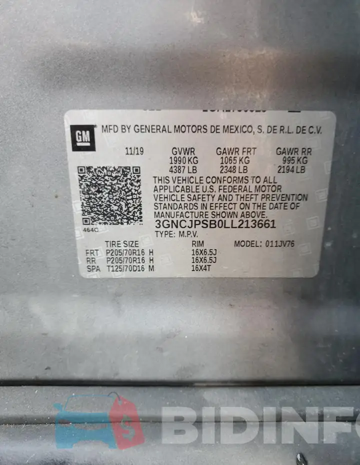 3GNCJPSB0LL213661 Photo# 13