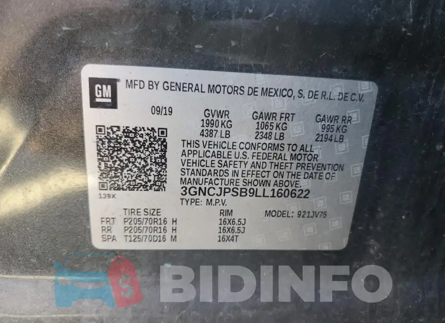 3GNCJPSB9LL160622 Photo# 13