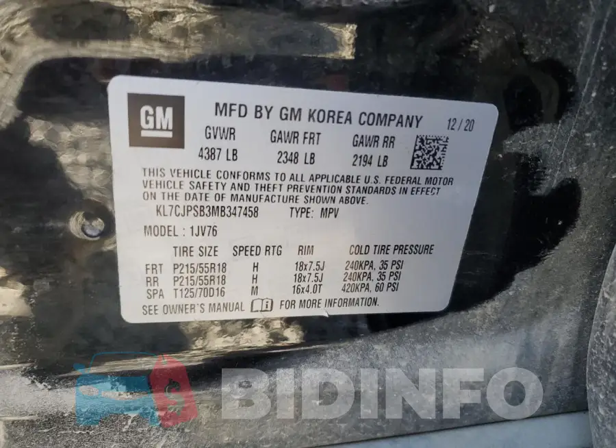 KL7CJPSB3MB347458 Photo# 13
