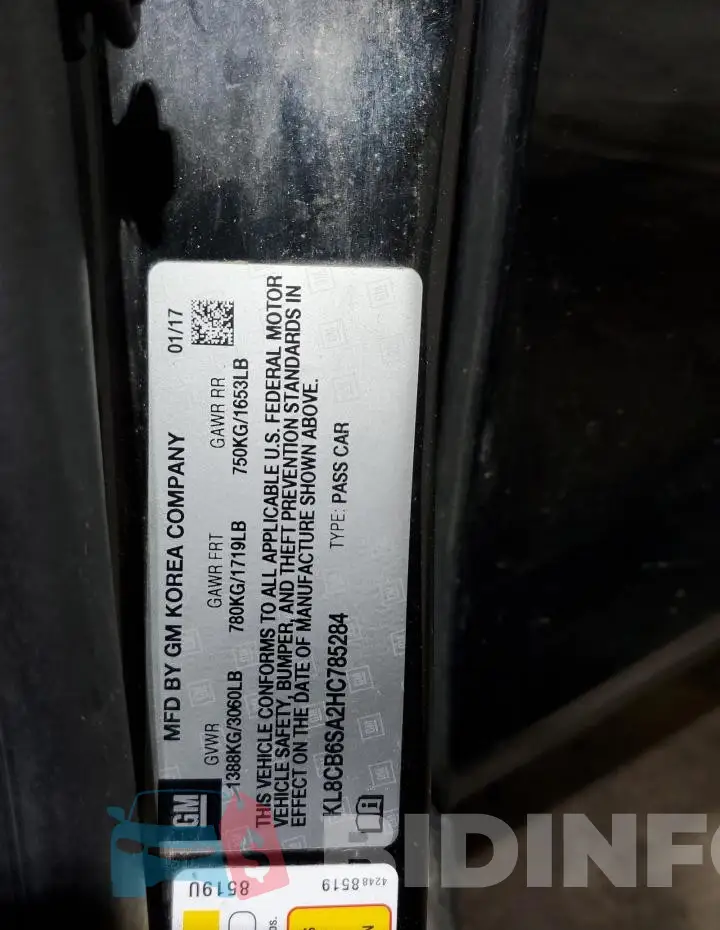 KL8CB6SA2HC785284 Photo# 13
