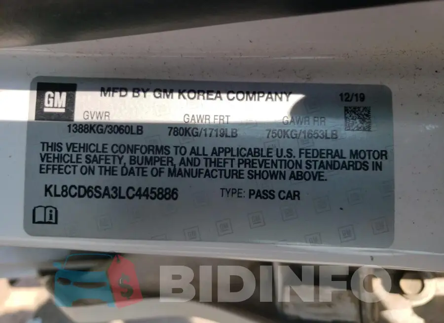 KL8CD6SA3LC445886 Photo# 12
