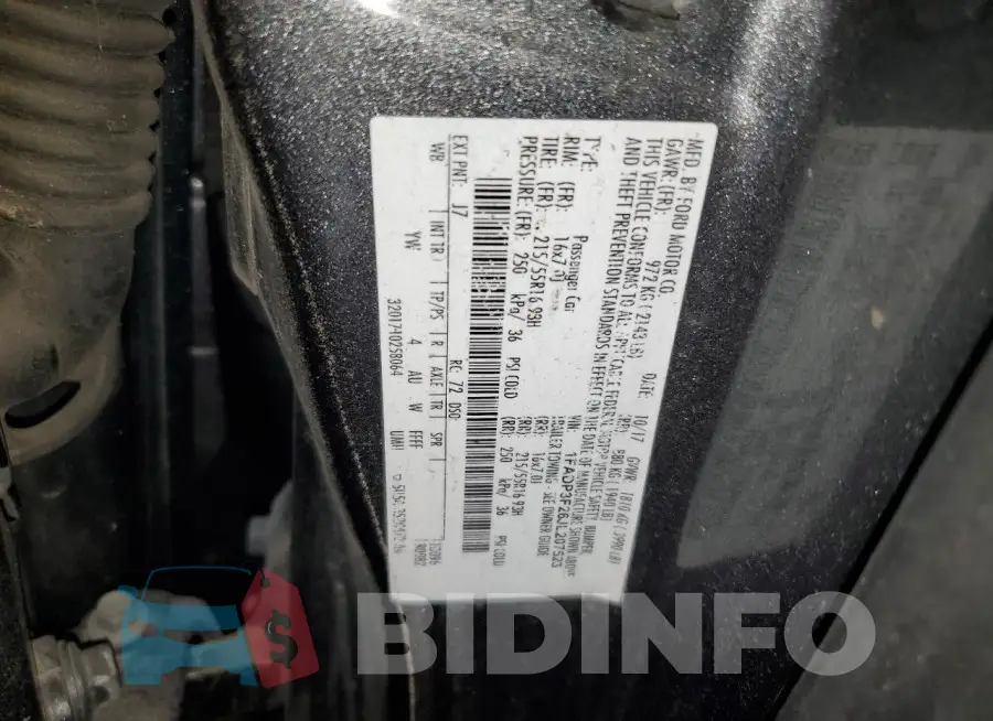 1FADP3F26JL207523 Photo# 12