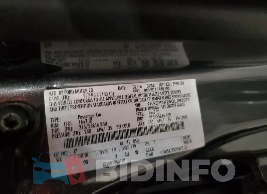 1FADP3K25GL285077 Photo# 13