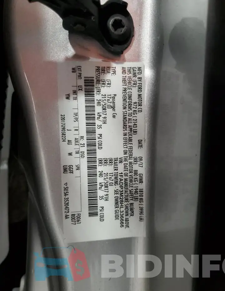 1FADP3M28HL336666 Photo# 13