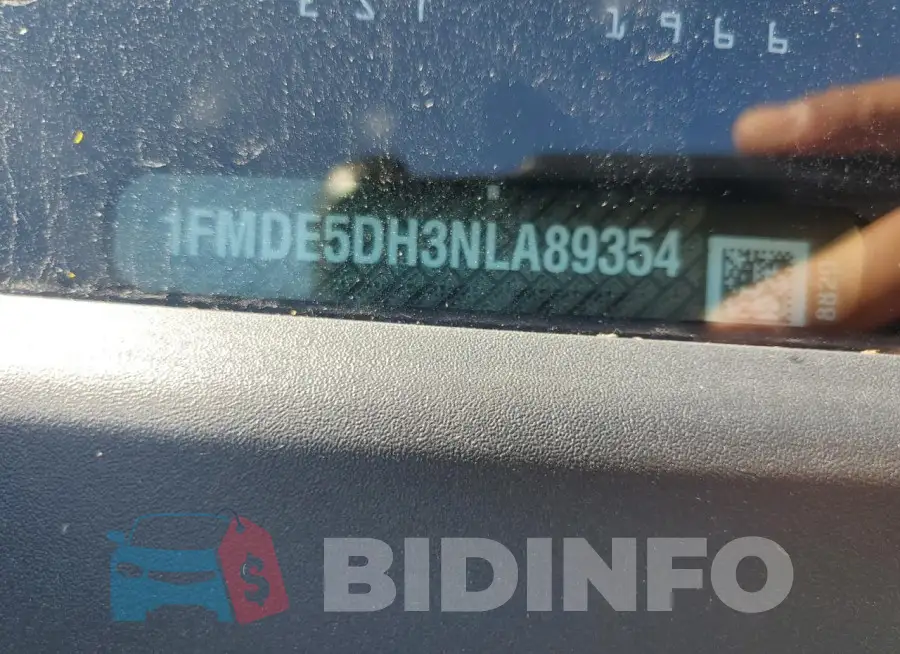 1FMDE5DH3NLA89354 Photo# 13