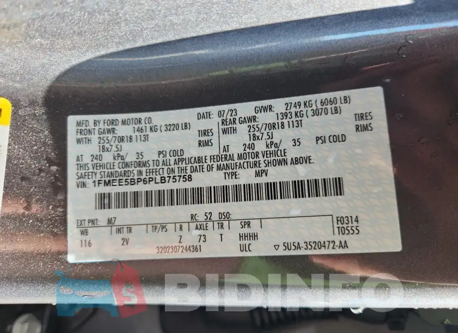 1FMEE5BP6PLB75758 Photo# 13