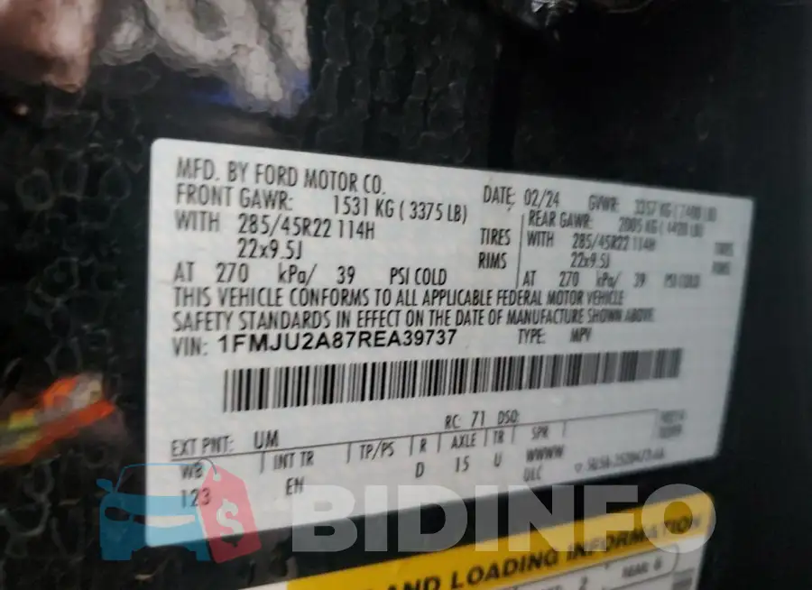 1FMJU2A87REA39737 Photo# 14