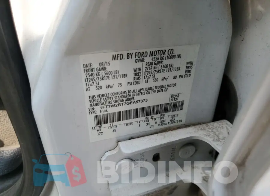 1FT7W2BT7GEA57373 Photo# 12