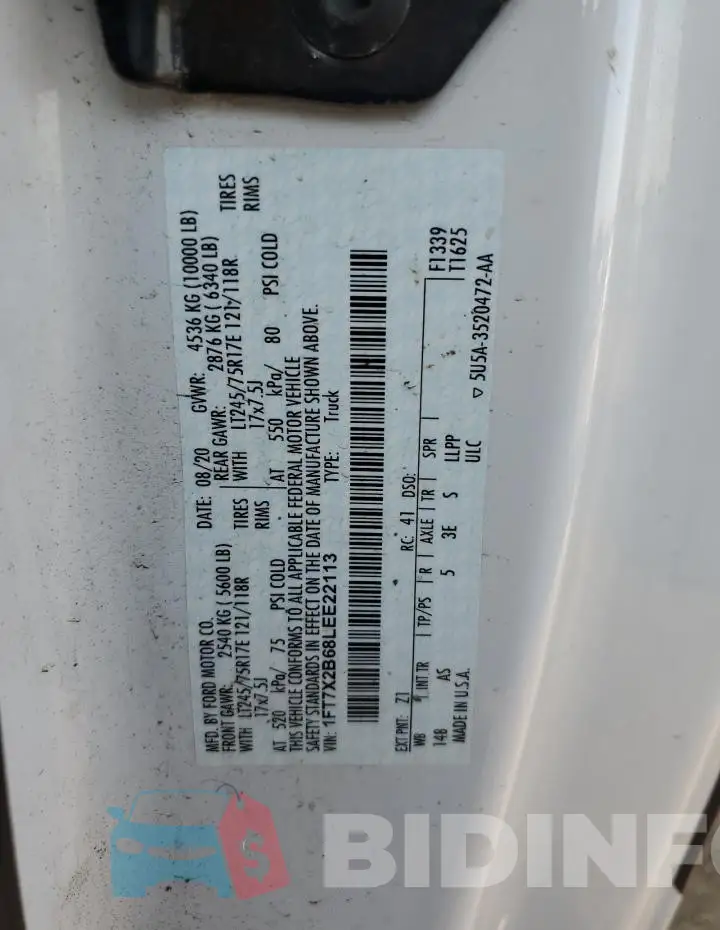 1FT7X2B68LEE22113 Photo# 12
