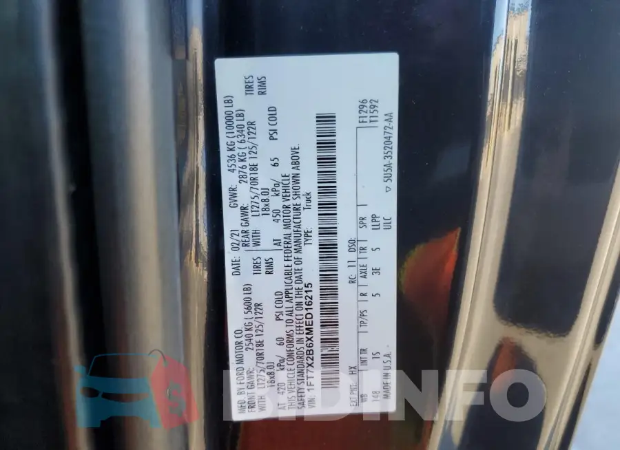 1FT7X2B6XMED16215 Photo# 14