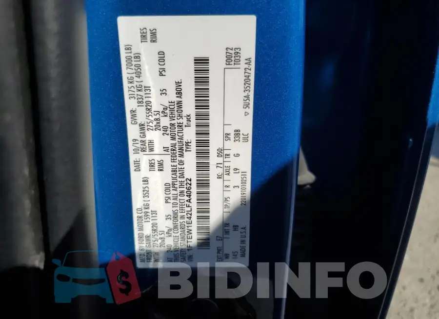 1FTEW1E42LFA40622 Photo# 12