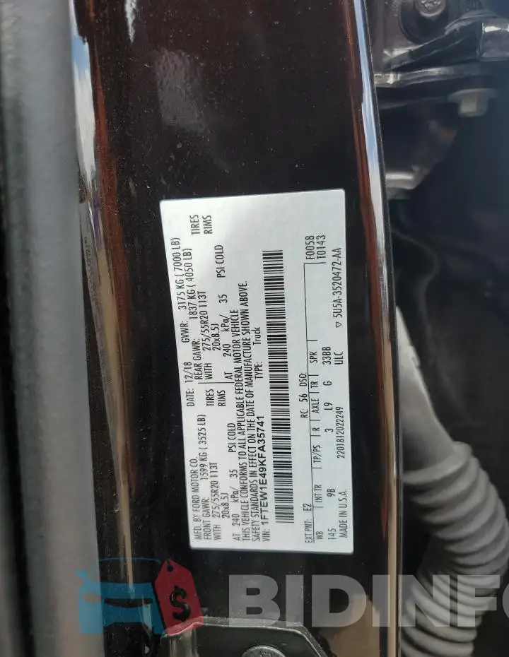 1FTEW1E49KFA35741 Photo# 12