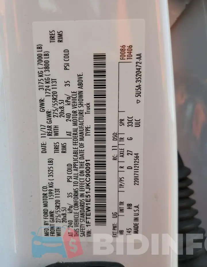 1FTEW1E51JKC90091 Photo# 12